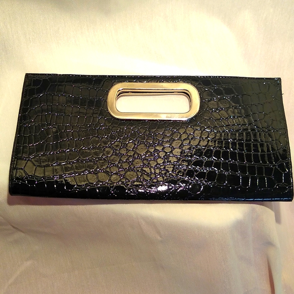P20- 👌Women's Black Leather Clutch
